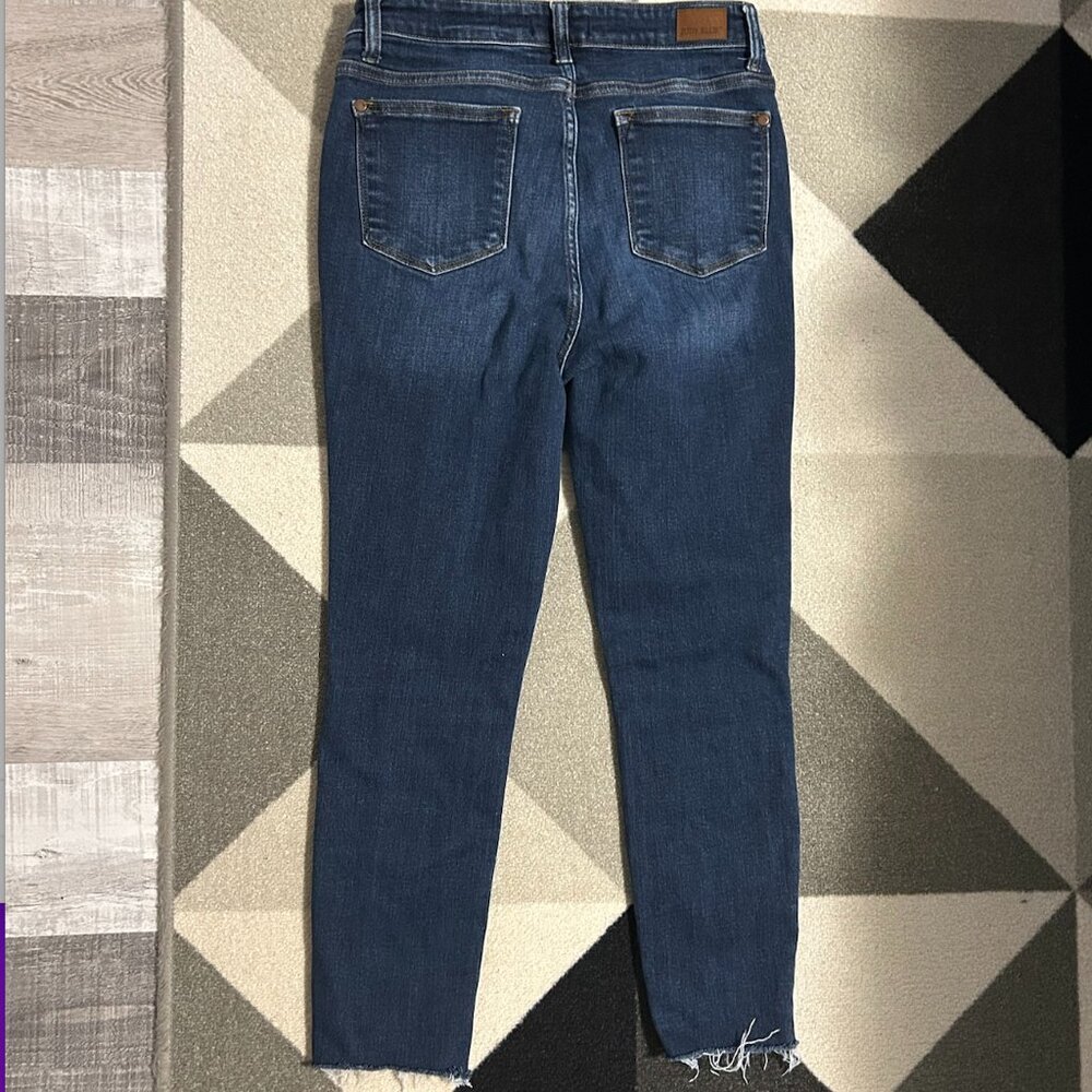 Judy Blue‎ Los Angeles Raw Hem Cropped Skinny Jeans Women's Size 9/29 - Picture 4 of 9